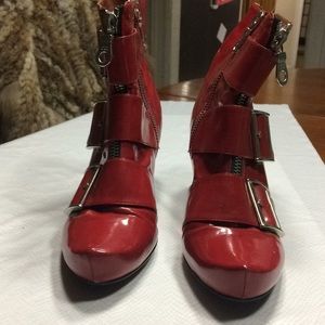 Marc Jacobs red booties 50% off